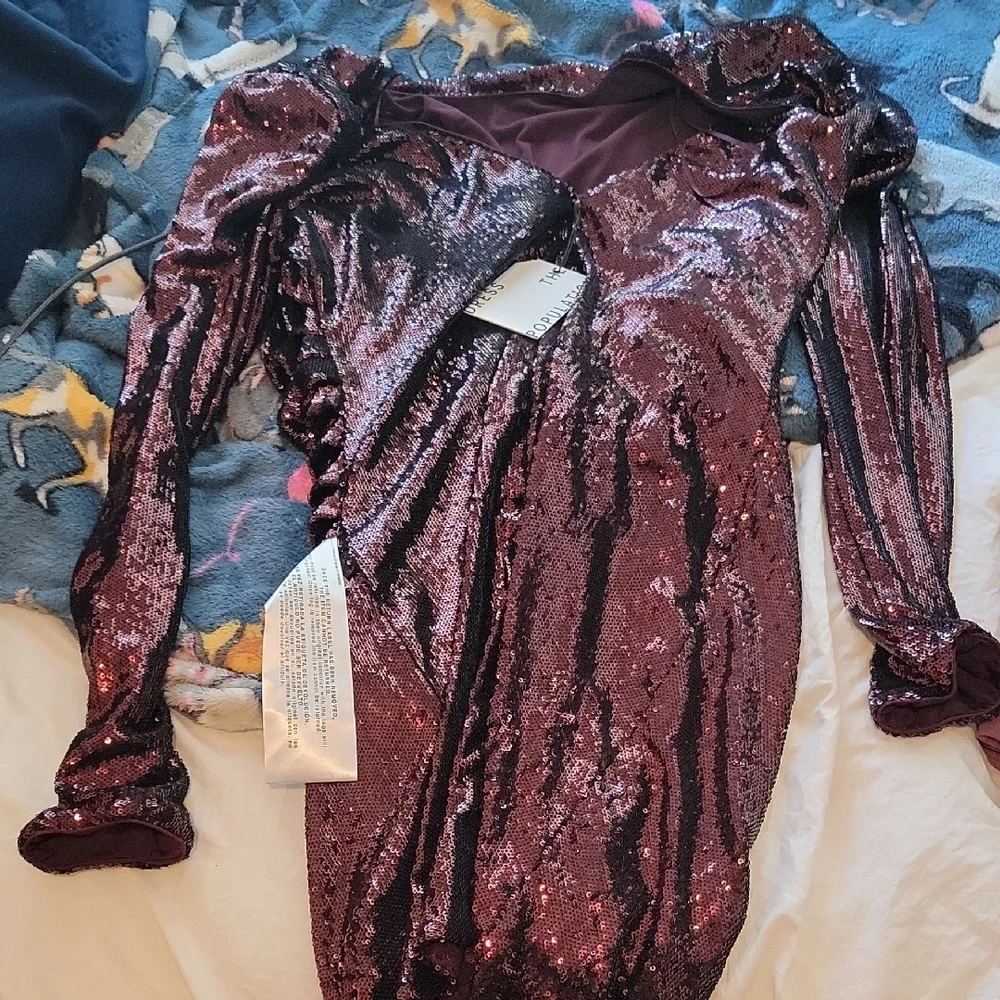 Dress the Population Deep Burgundy Dress - Picture 2 of 4